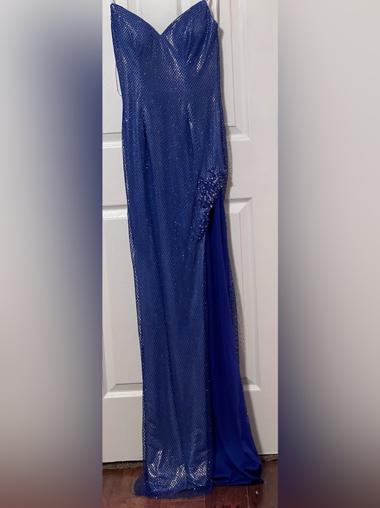Vienna Prom Dresses & Skirts - Vienna Prom Size 2 Royal Blue Rhinestone Pageant Formal Gown Strapless